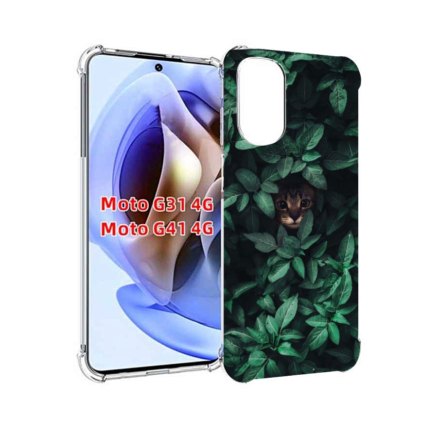

Чехол MyPads котенок в листьях для Motorola Moto G31 4G / G41 4G, Прозрачный, Tocco