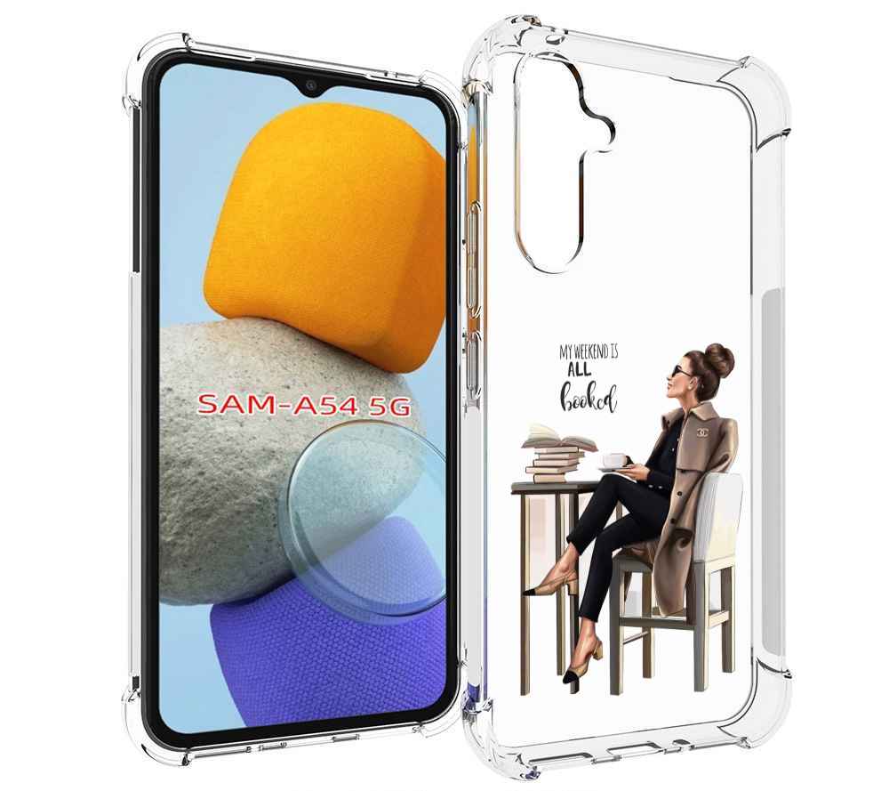 

Чехол MyPads Девушка-в-кофейне для Samsung Galaxy A54, Tocco