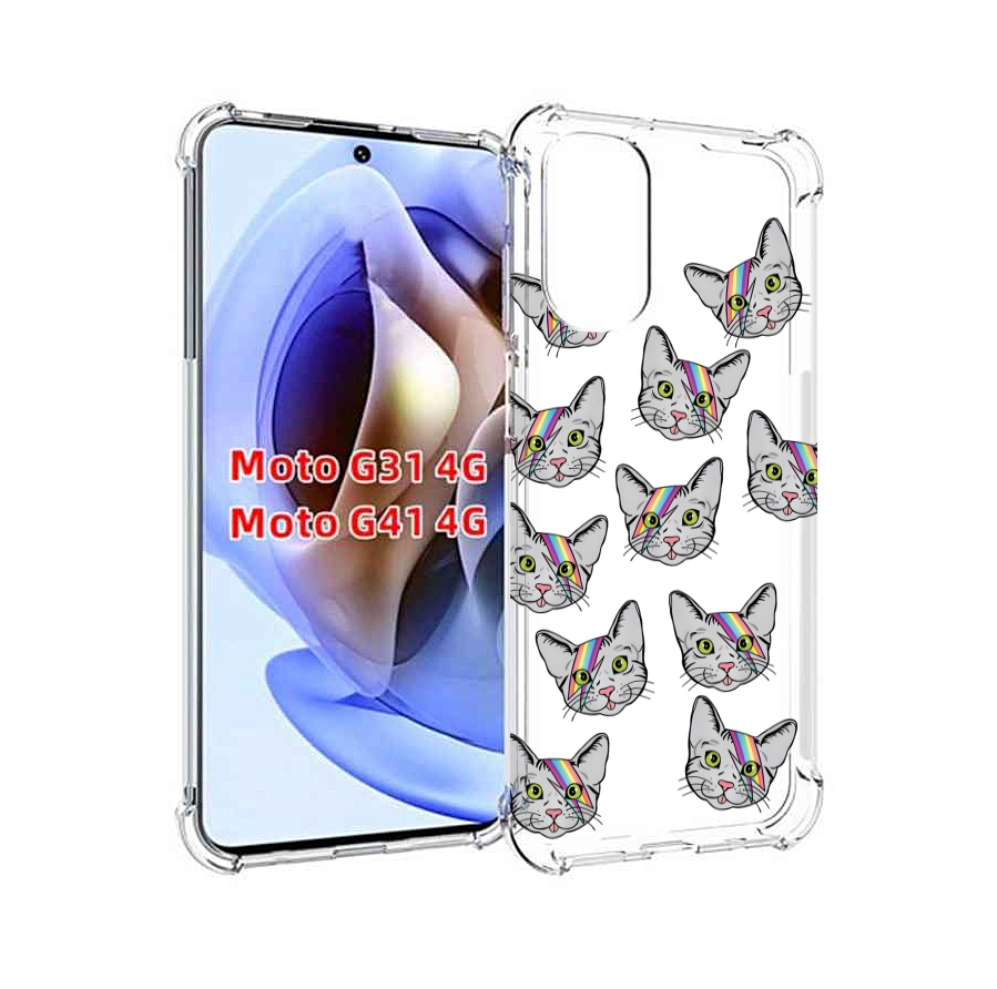 

Чехол MyPads кот-с-молнией-на-лбу для Motorola Moto G31 4G / G41 4G, Прозрачный, Tocco