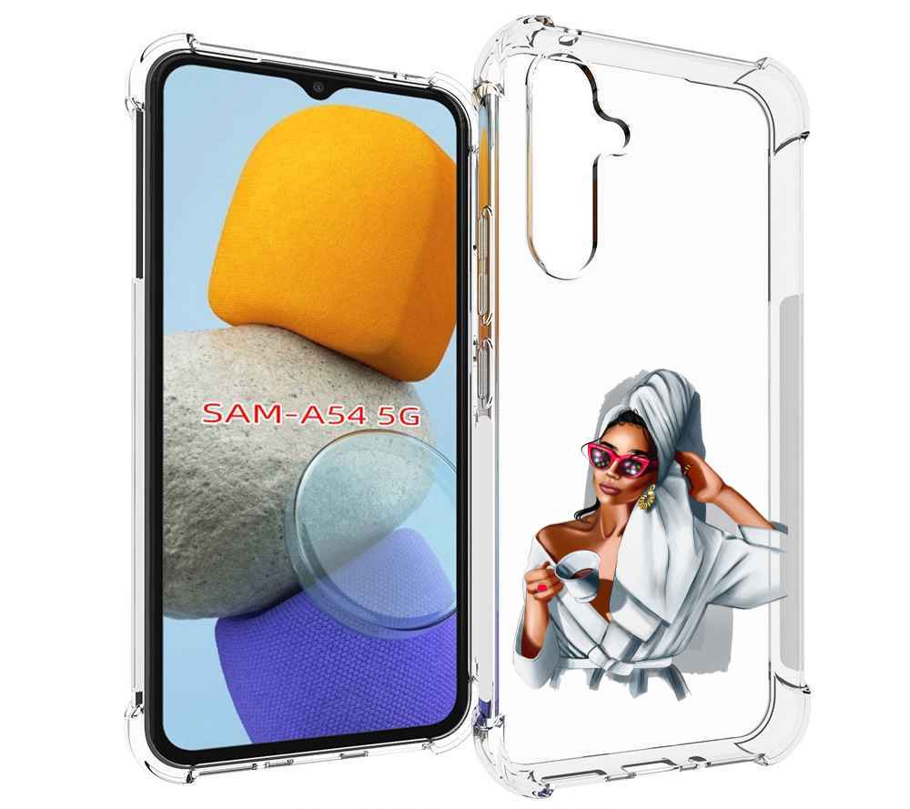 

Чехол MyPads Девушка в белом халате женский для Samsung Galaxy A54, Tocco