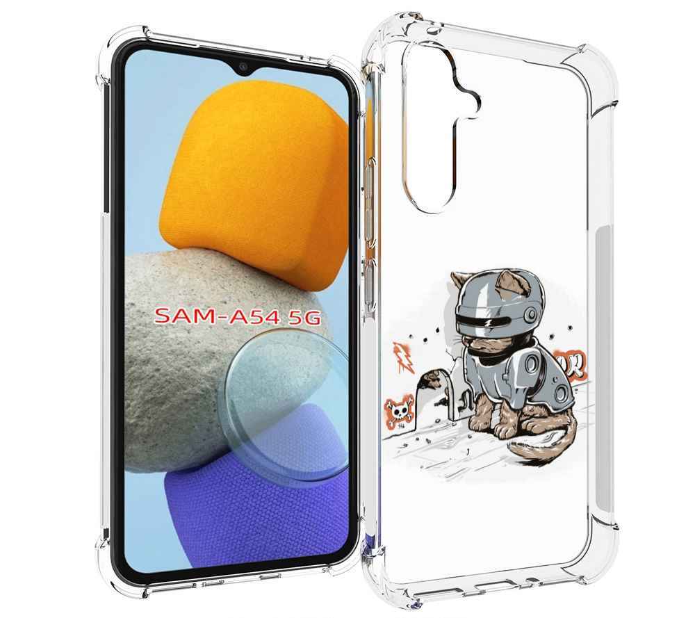 

Чехол MyPads Грозный кот для Samsung Galaxy A54, Tocco