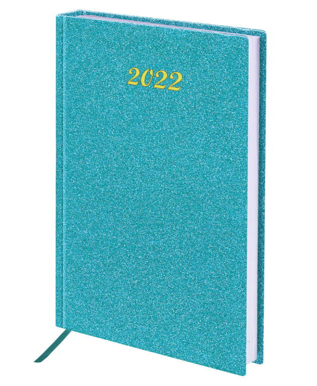 

Ежедневник Brauberg 112829 датированный на 2022 год, А5, Sparkle, бирюзовый (112829)