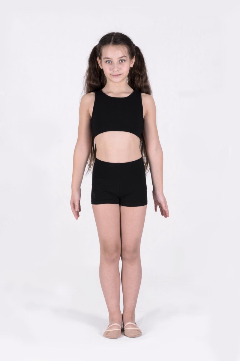 Топ-борцовка PG (хлопок) детский р.28, рост: 116-122, черный