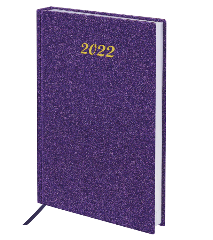 

Ежедневник Brauberg 112828 датированный на 2022 год, А5, Sparkle, фиолетовый (112828)