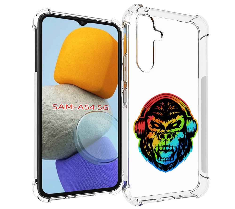

Чехол MyPads Горилла-в-наушниках для Samsung Galaxy A54, Tocco