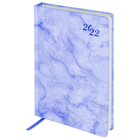 

Ежедневник Brauberg 112745 датированный на 2022 год, А5, Marble, синий мрамор (112745)