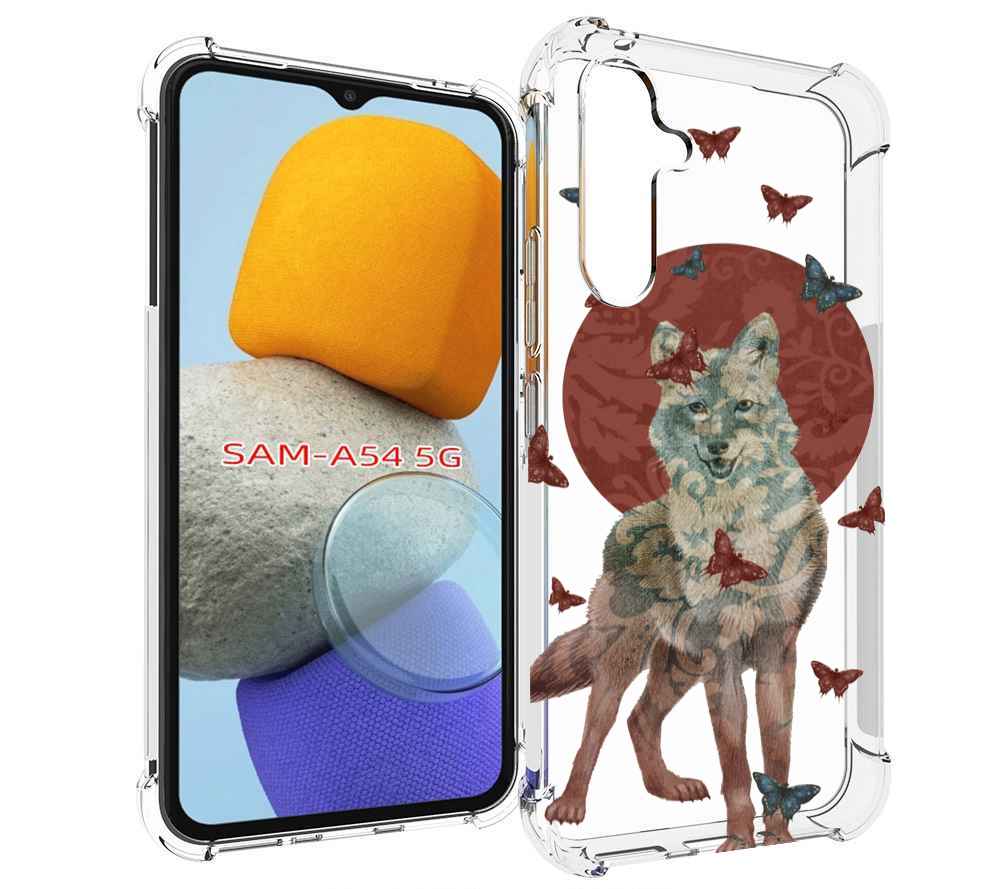 

Чехол MyPads Волчица с бабочками для Samsung Galaxy A54, Tocco