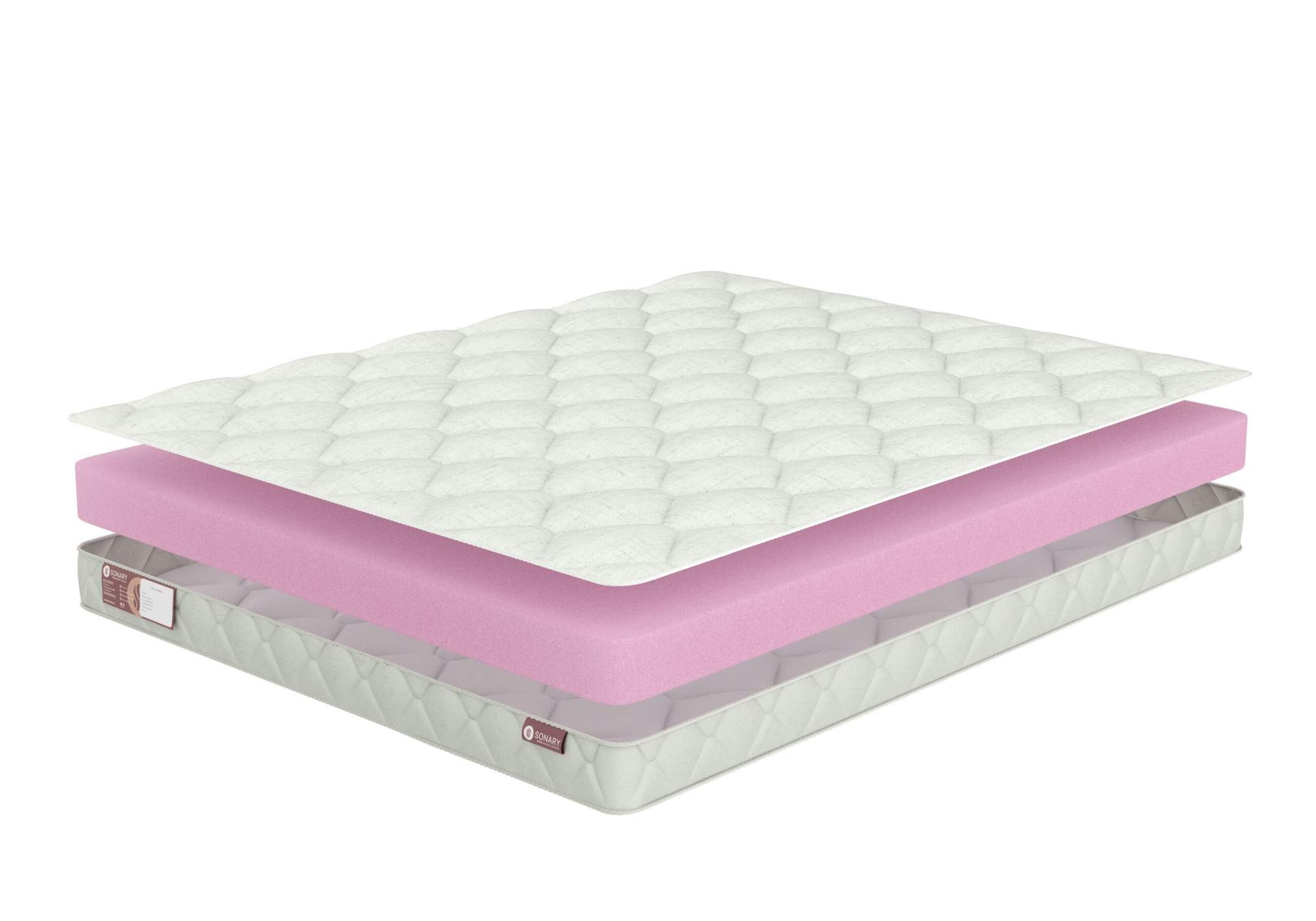 

Матрас Sonary Foam Sepik 215х186, Бежевый;белый;серый;серебристый, Sepik