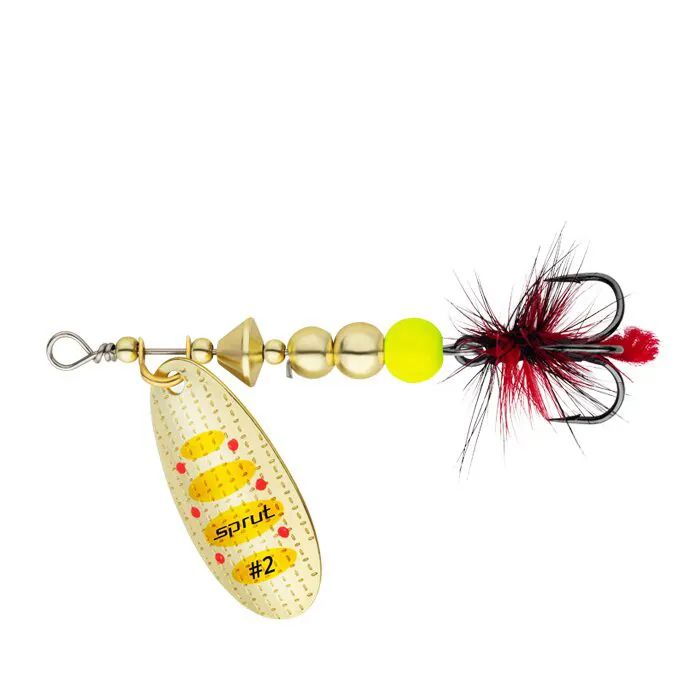 

Блесна Вращающаяся Sprut Caspia #2 G1, Золотистый;желтый, Caspia