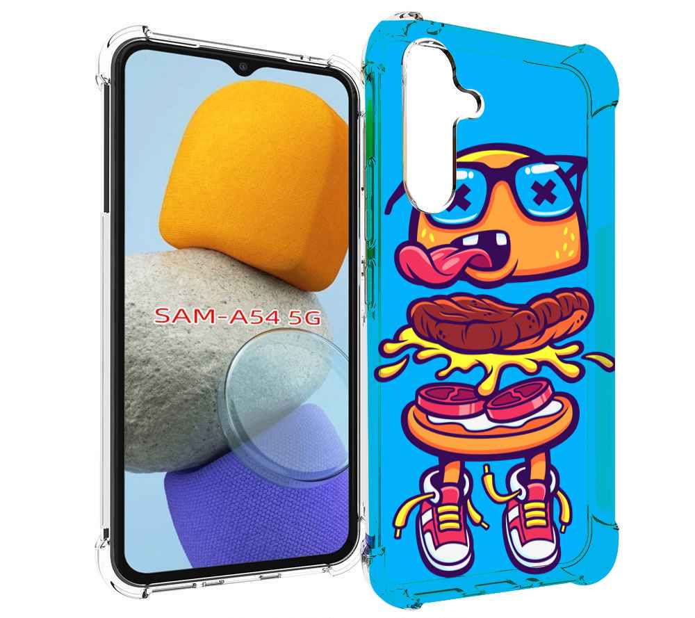 

Чехол MyPads Бургер с очками для Samsung Galaxy A54, Tocco