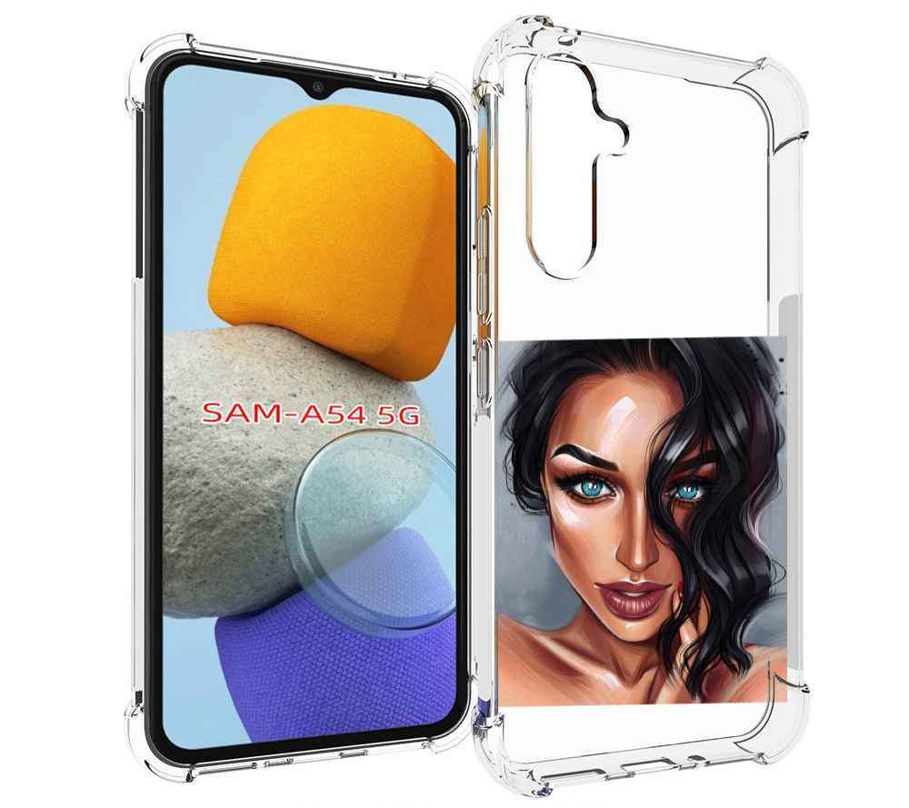 

Чехол MyPads Брюнетка для Samsung Galaxy A54, Tocco