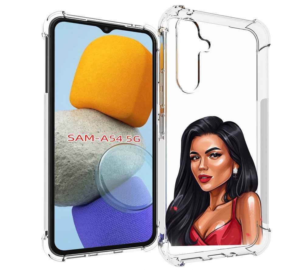 

Чехол MyPads Брюнетка-в-красном-платье для Samsung Galaxy A54, Tocco