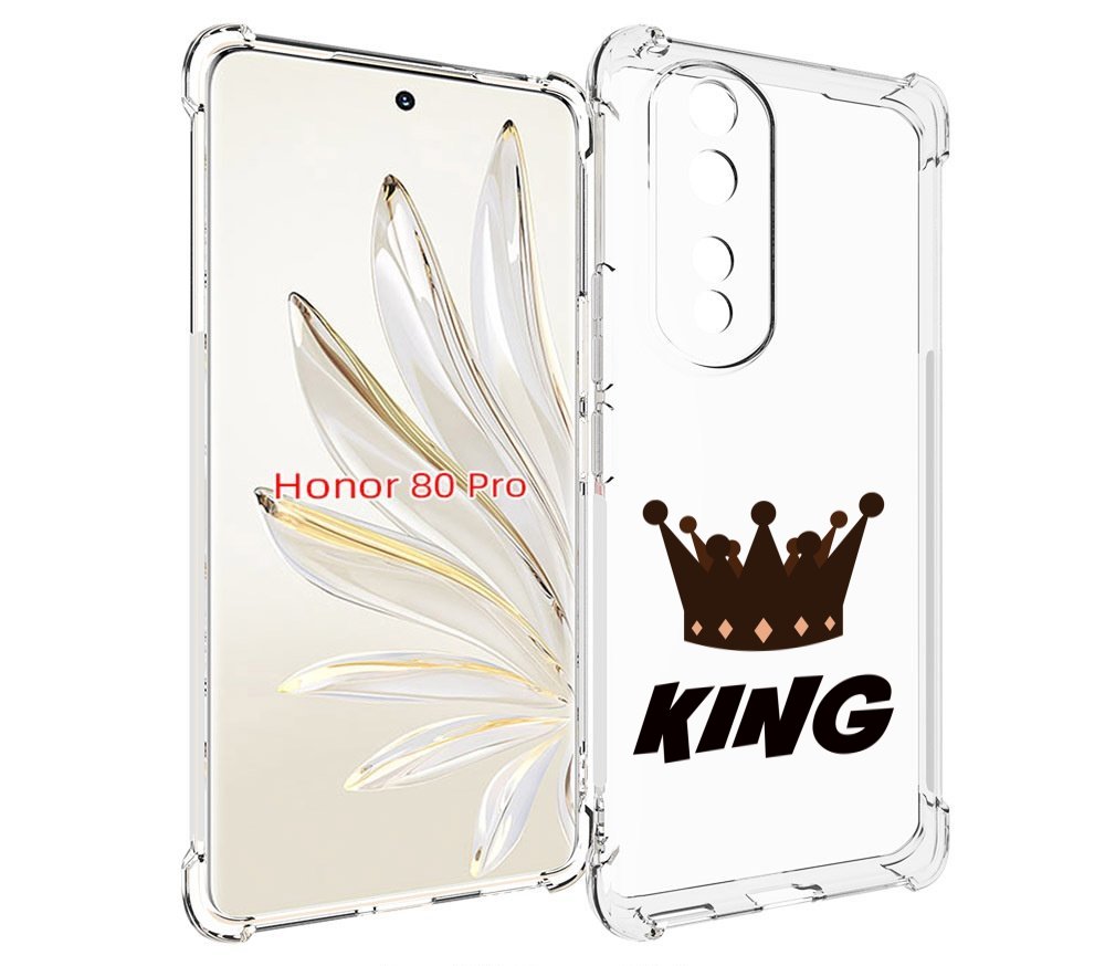 

Чехол MyPads корона-короля-черный для Honor 80 Pro, Прозрачный, Tocco