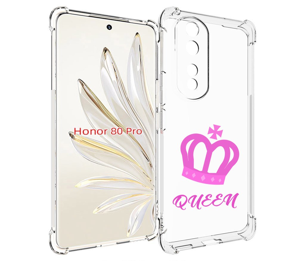 

Чехол MyPads корона-королевы-розовый для Honor 80 Pro, Прозрачный, Tocco