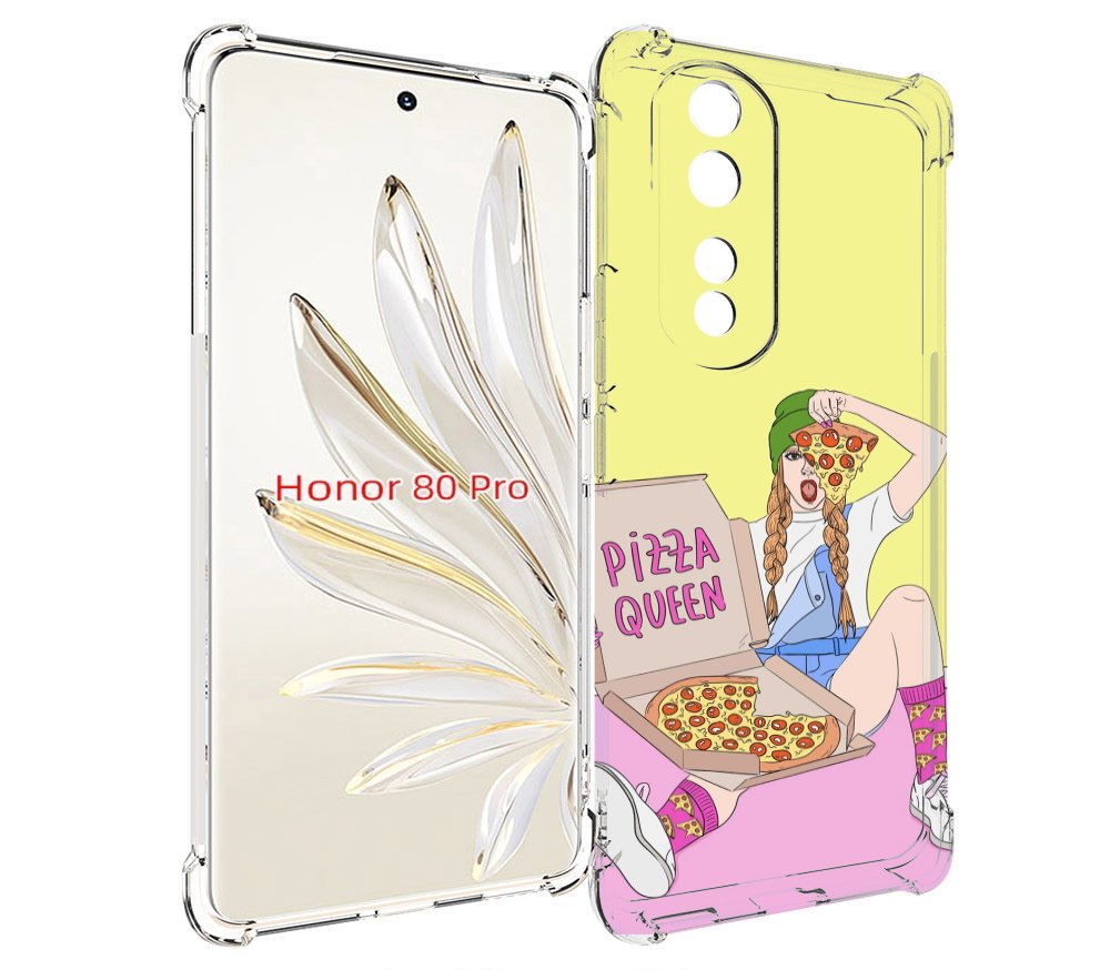 

Чехол MyPads королева-пиццы женский для Honor 80 Pro, Прозрачный, Tocco