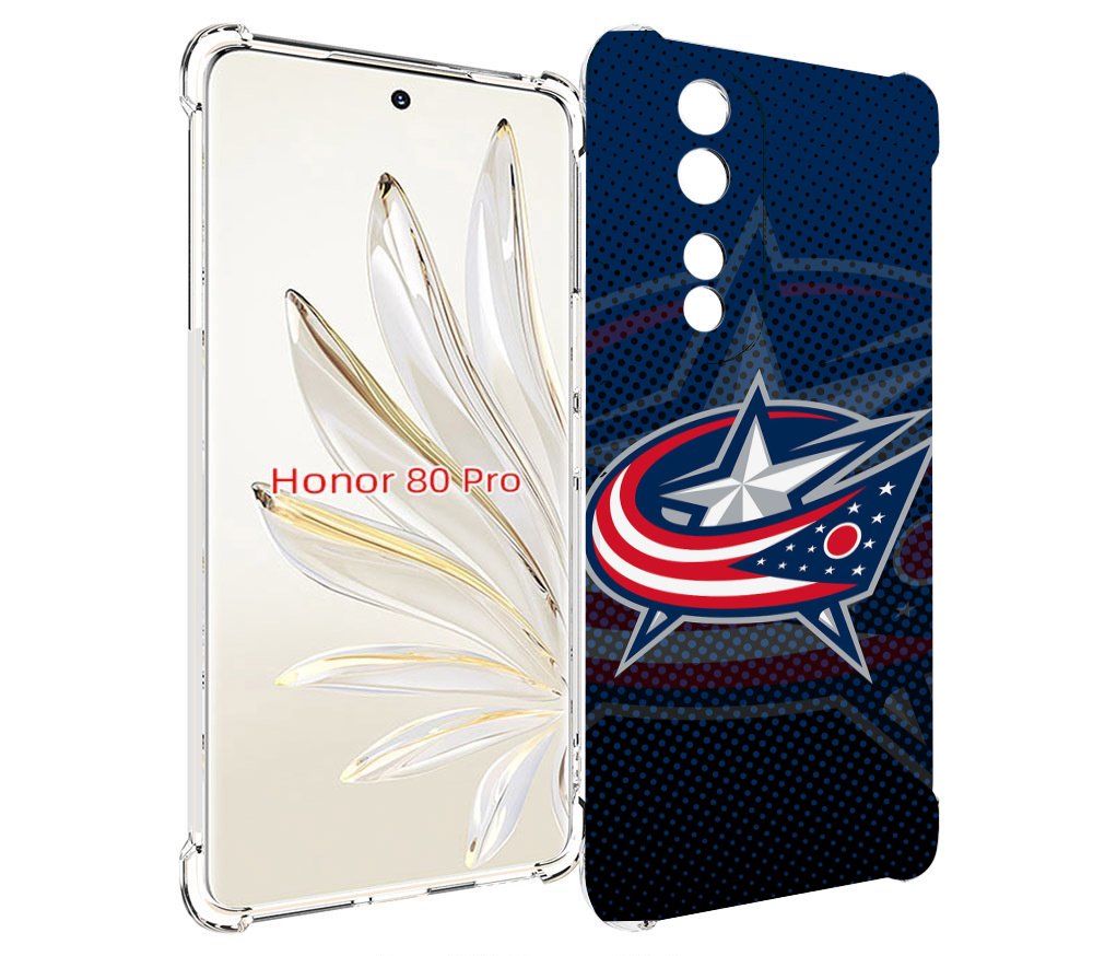 

Чехол MyPads коламбус блю джекетс для Honor 80 Pro, Прозрачный, Tocco