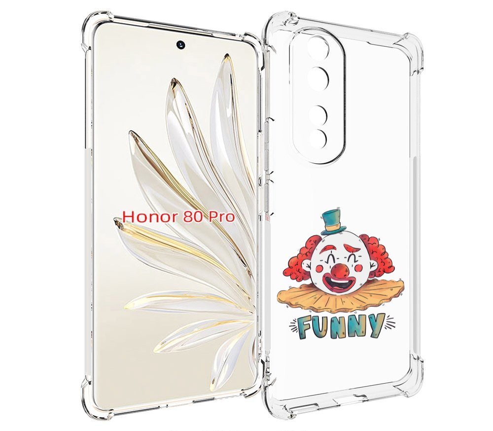 

Чехол MyPads клоун-смешной для Honor 80 Pro, Прозрачный, Tocco