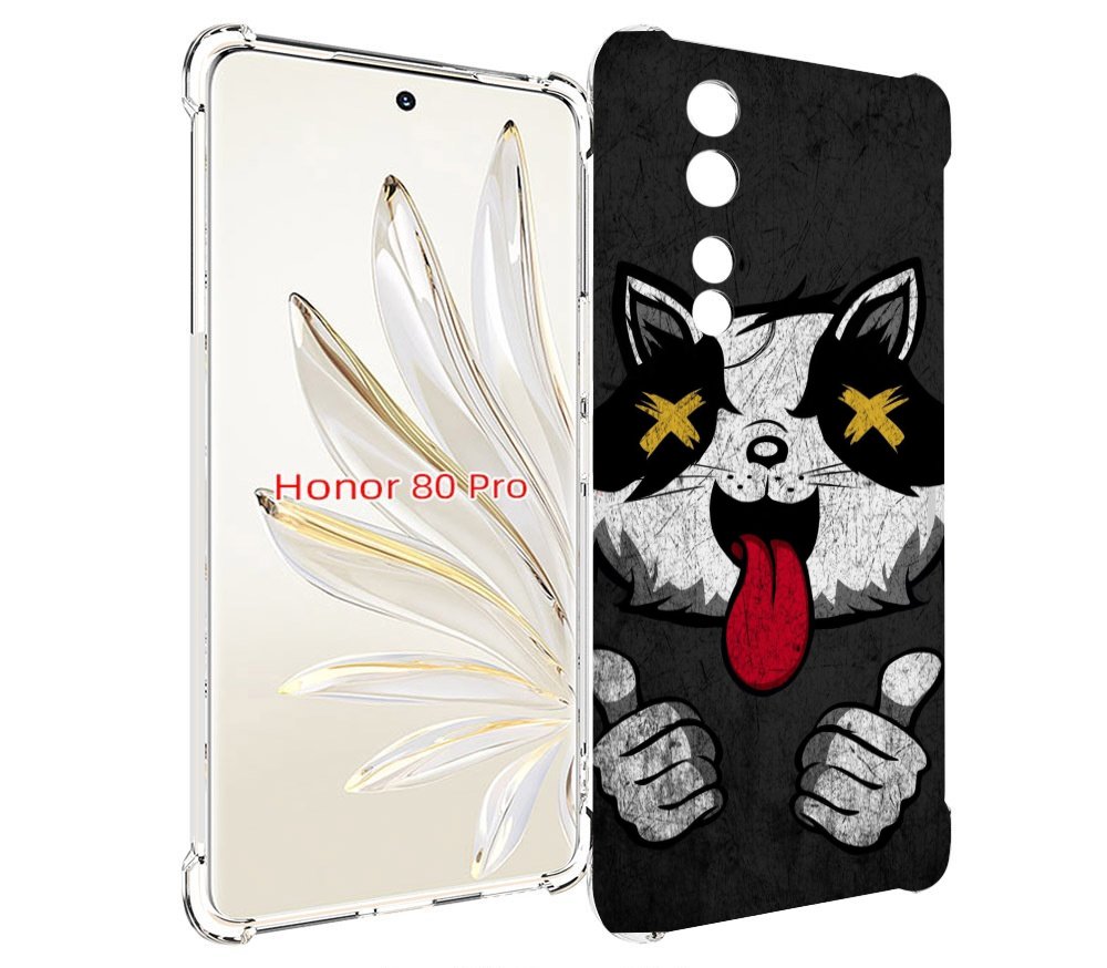 

Чехол MyPads классный зверек для Honor 80 Pro, Прозрачный, Tocco