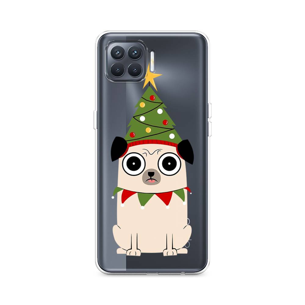 

Чехол на Oppo Reno 4 Lite "Собачка с ёлочкой", Бежевый;красный;зеленый, 255350-1