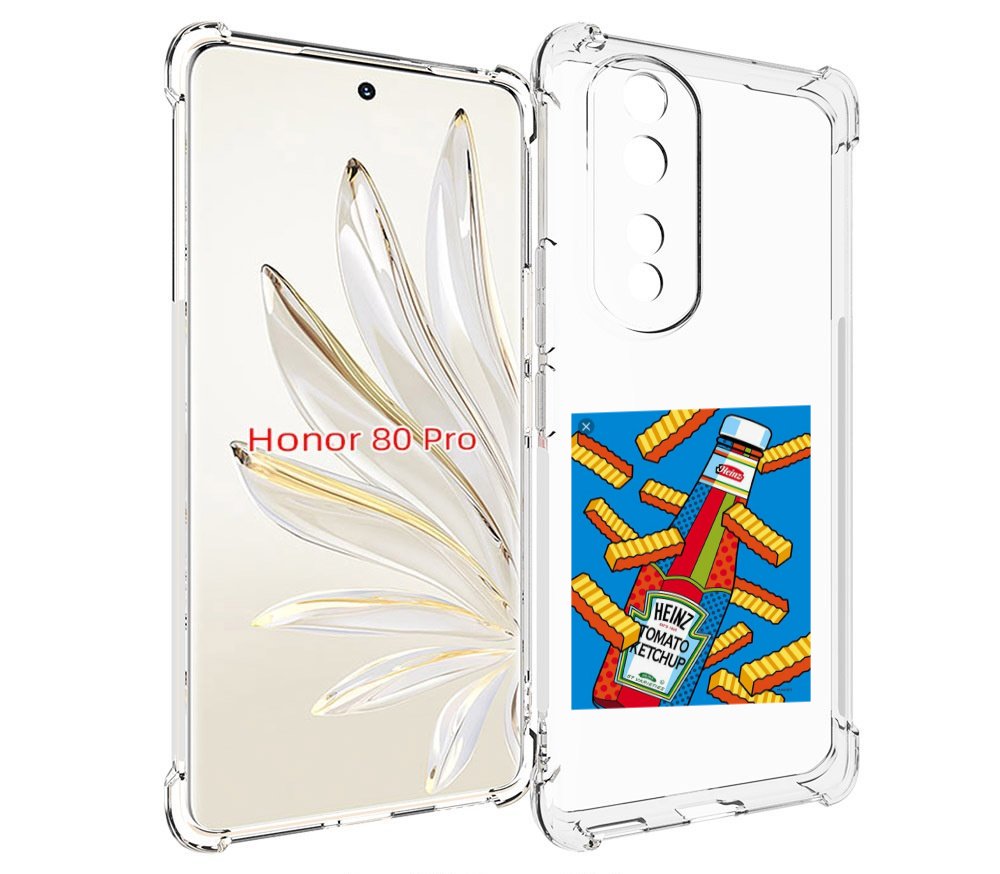 

Чехол MyPads картошка с соусом для Honor 80 Pro, Прозрачный, Tocco