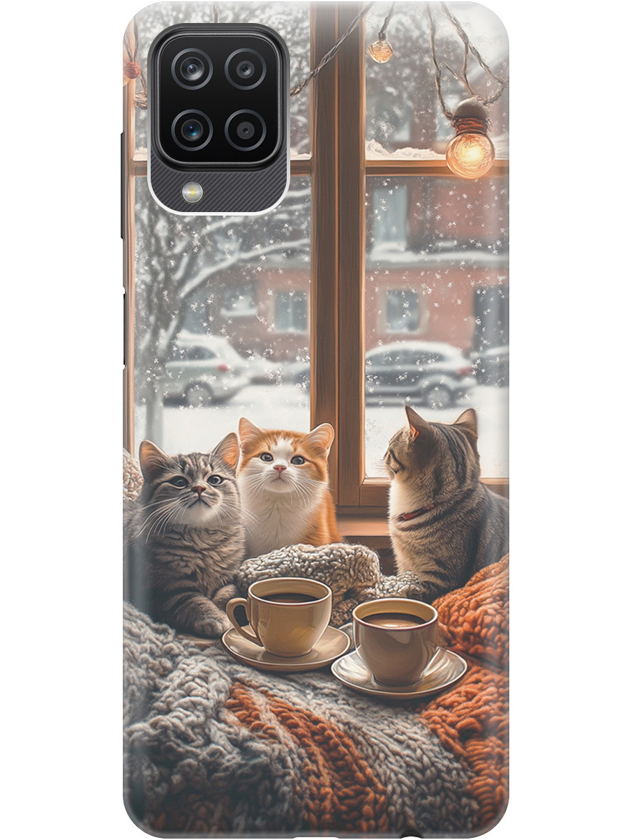 

Силиконовый чехол на Samsung Galaxy A12 / M12 с принтом "Котики на подоконнике", Прозрачный;бежевый;белый;желтый;серый, 723602812