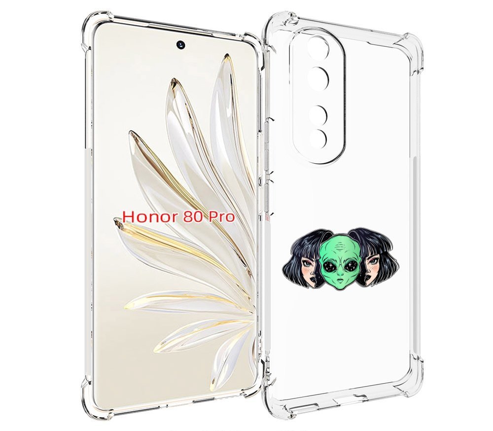

Чехол MyPads инопланетянин в девочке женский для Honor 80 Pro, Прозрачный, Tocco