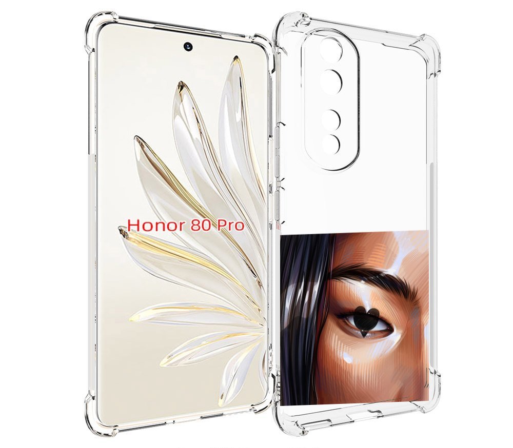 

Чехол MyPads зрачок-сердце женский для Honor 80 Pro, Прозрачный, Tocco