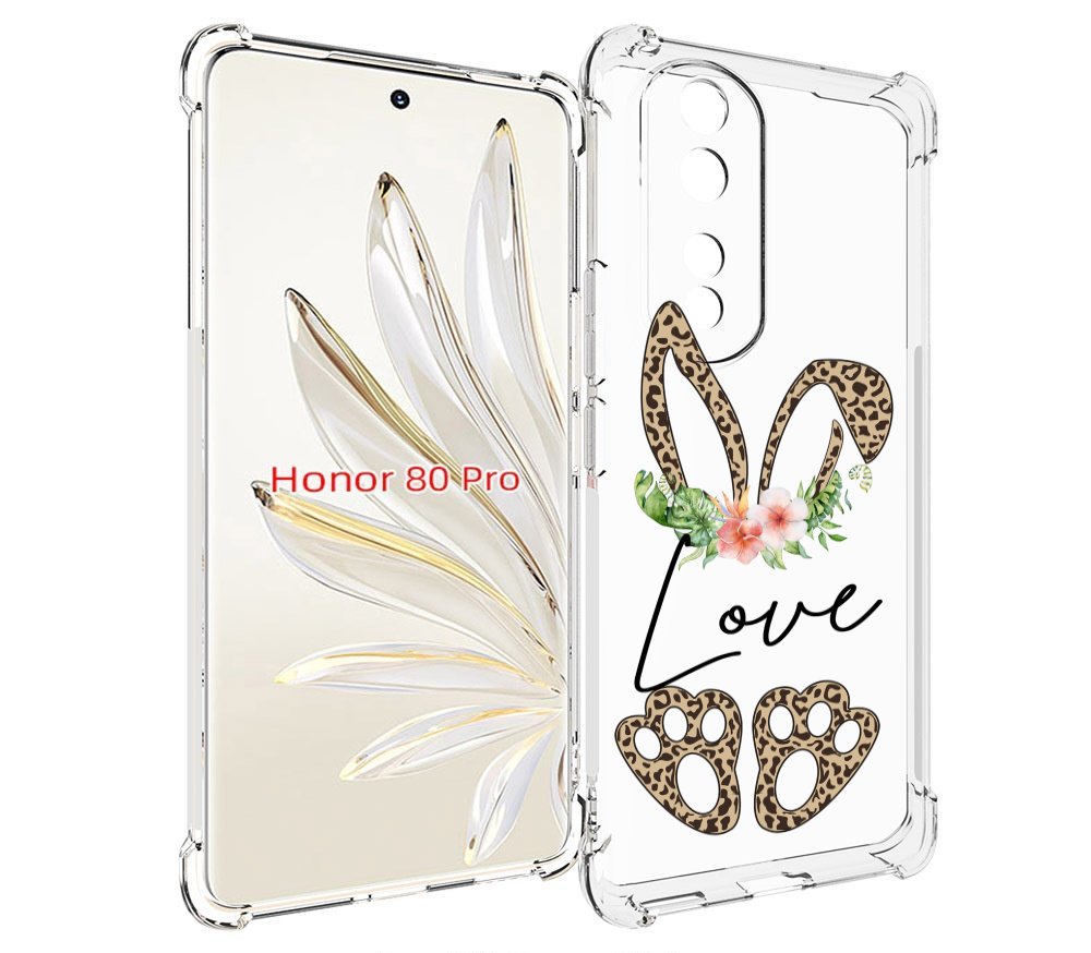 

Чехол MyPads золотые-лапки-и-ушки для Honor 80 Pro, Прозрачный, Tocco