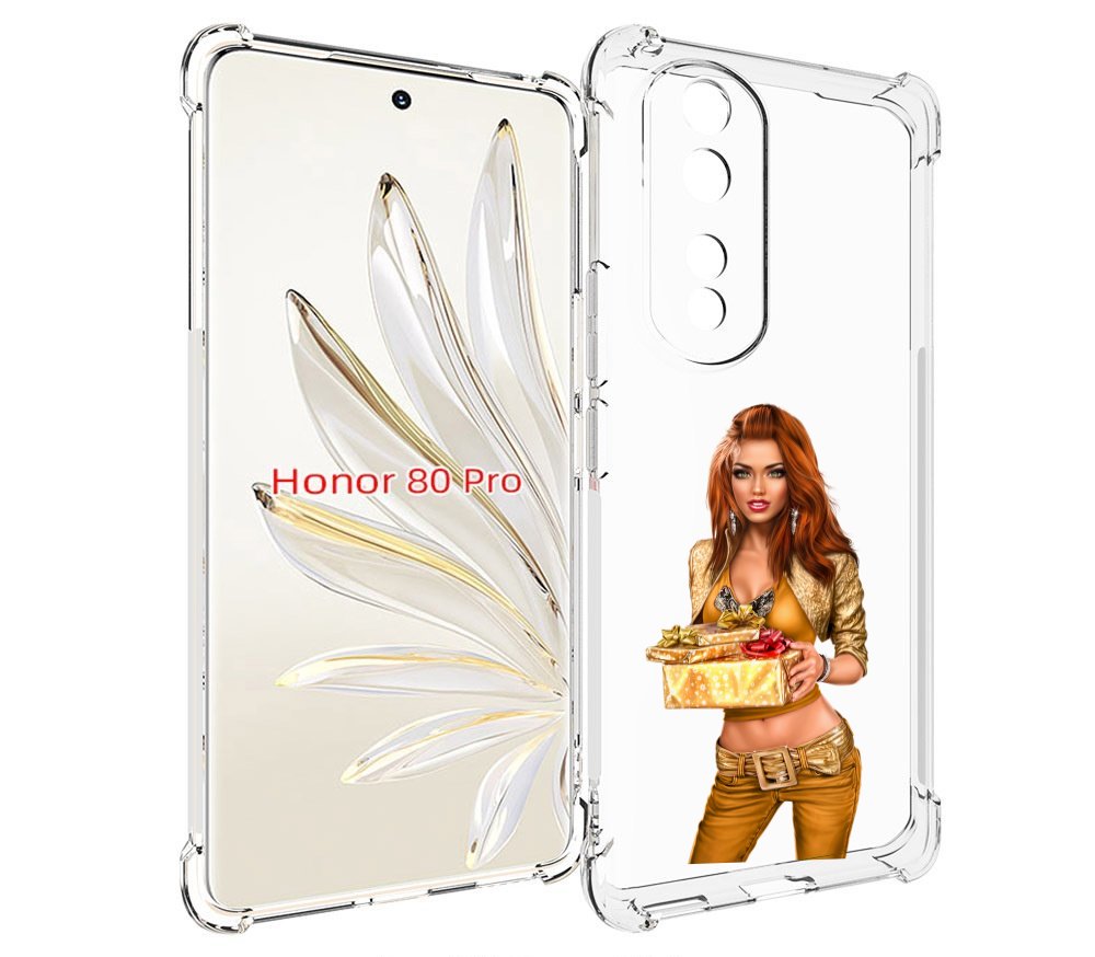 

Чехол MyPads золотая-девочка-с-подарком женский для Honor 80 Pro, Прозрачный, Tocco