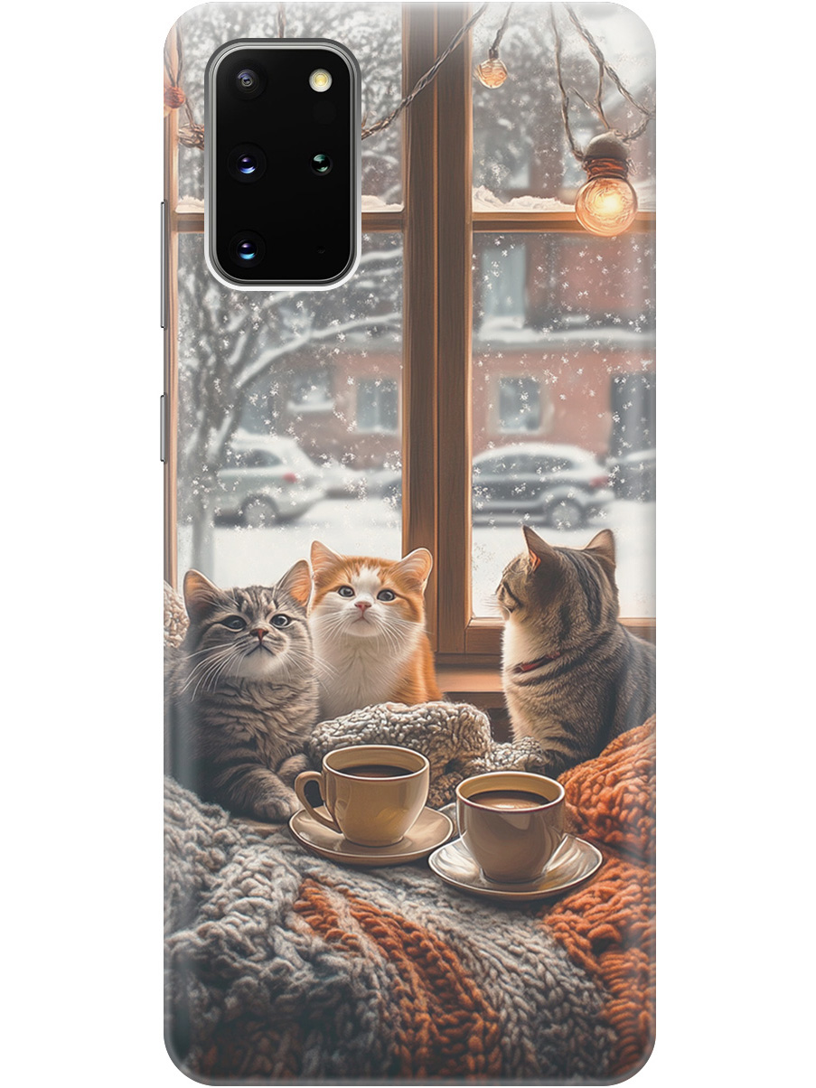 

Силиконовый чехол на Samsung Galaxy S20+ с принтом "Котики на подоконнике", Прозрачный;бежевый;белый;желтый;серый, 722628512