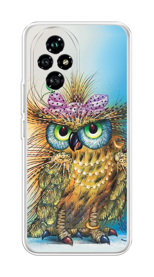 

Чехол на Honor 200 "Модная сова", Коричневый;голубой, 6124750-1