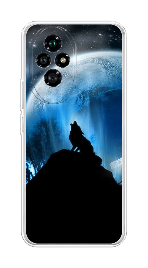 

Чехол на Honor 200 "Волк 2", Синий;черный;белый, 6124750-1