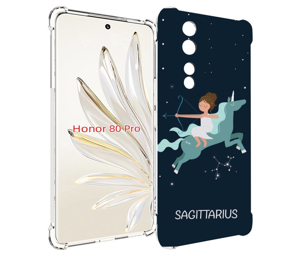 

Чехол MyPads знак зодиака стрелец 5 для Honor 80 Pro, Прозрачный, Tocco