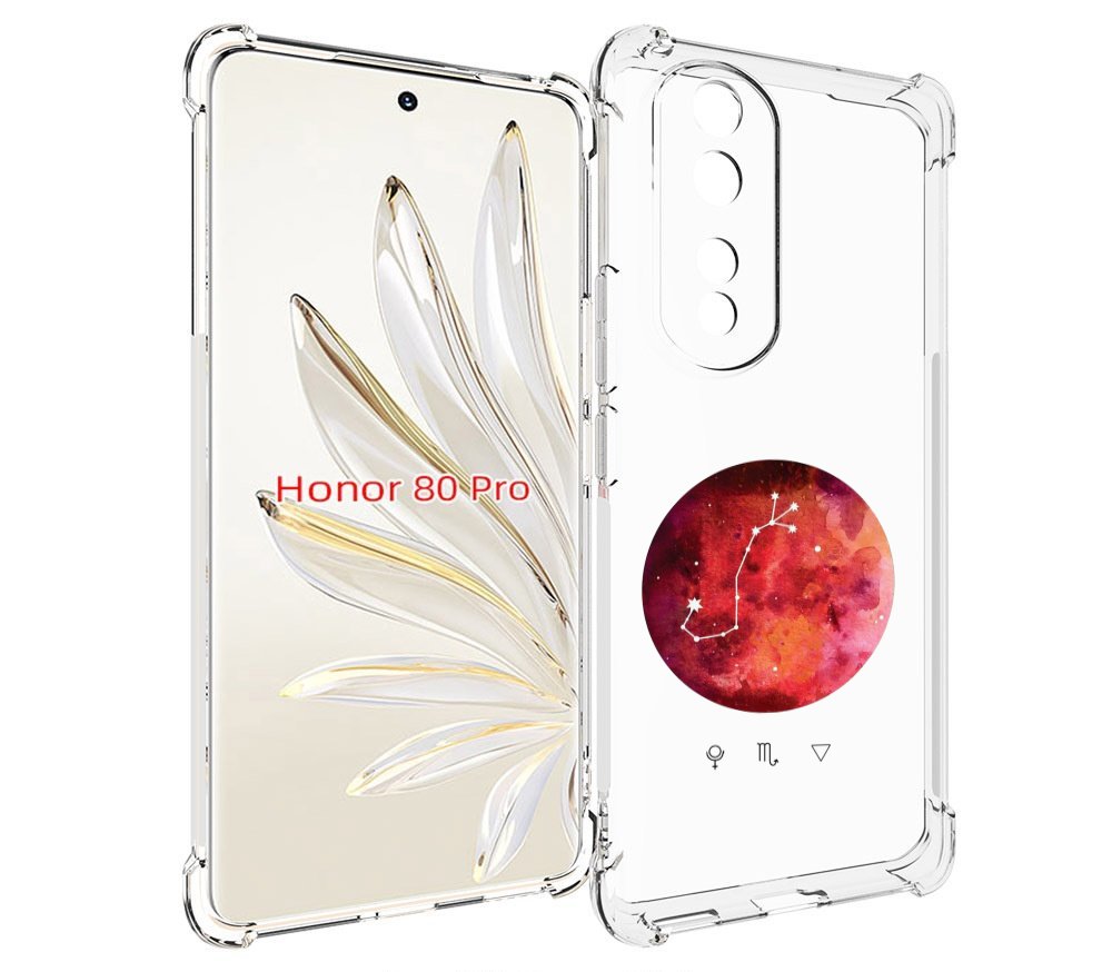 

Чехол MyPads знак зодиака скорпион 6 для Honor 80 Pro, Прозрачный, Tocco