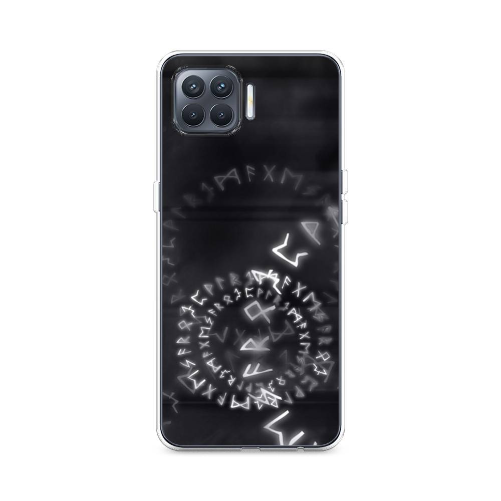 

Чехол на Oppo Reno 4 Lite "Руны", Серый;черный, 255350-3