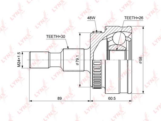 

ШРУС наруж.MERCEDES ML230-55(W163) 97-05