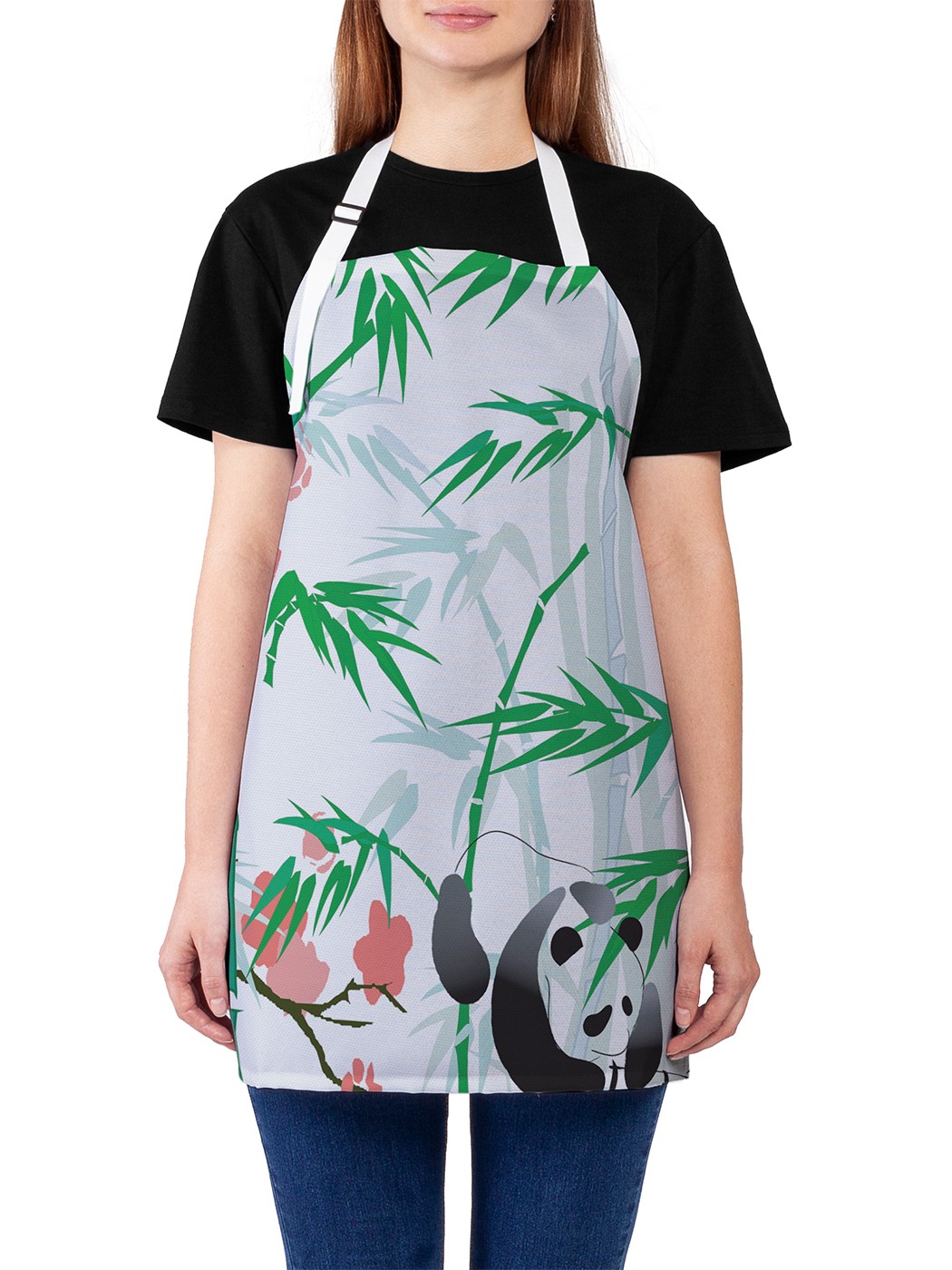 

Фартук женский JoyArty для готовки "Панды в родной стихии", универсальный размер, Синий