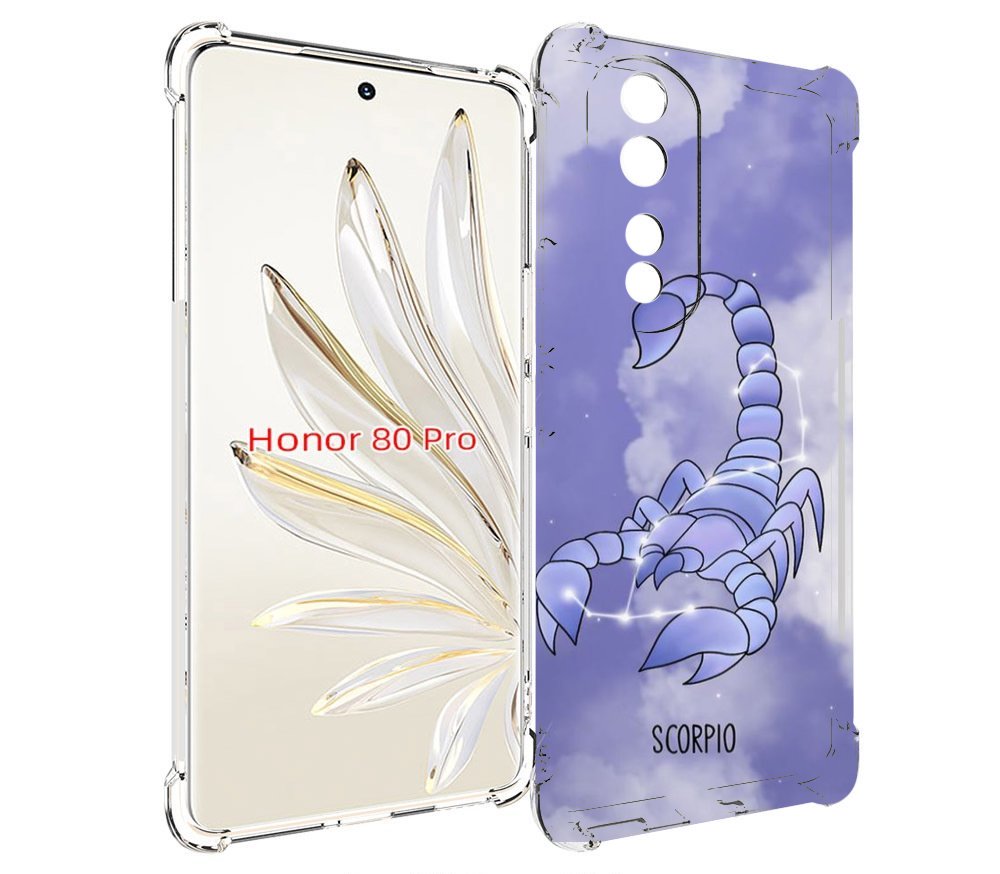 

Чехол MyPads знак зодиака скорпион 2 для Honor 80 Pro, Прозрачный, Tocco