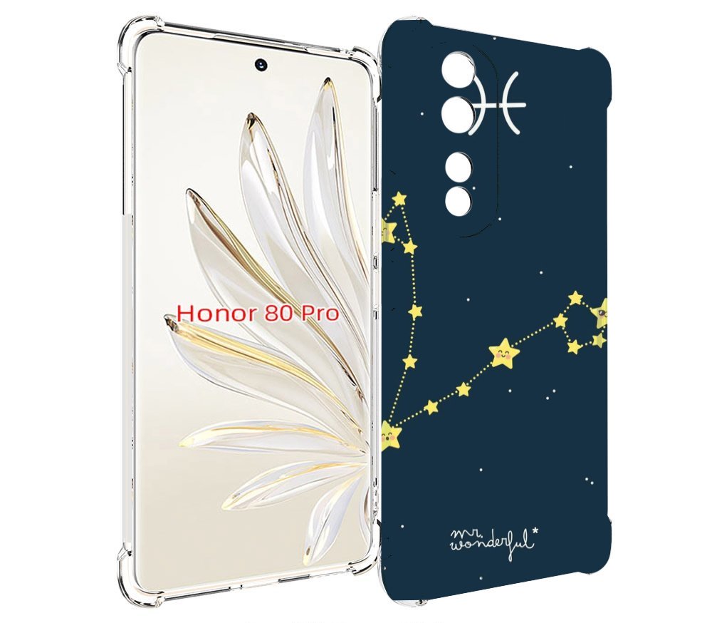 

Чехол MyPads знак зодиака рыбы 1 для Honor 80 Pro, Прозрачный, Tocco