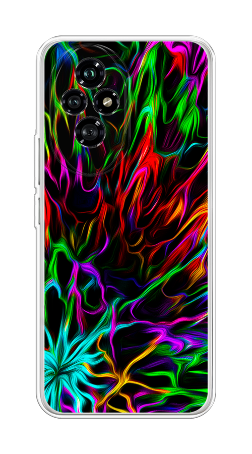 

Чехол на Honor 200 "Разноцветные разводы", Голубой;зеленый;оранжевый, 6124750-1