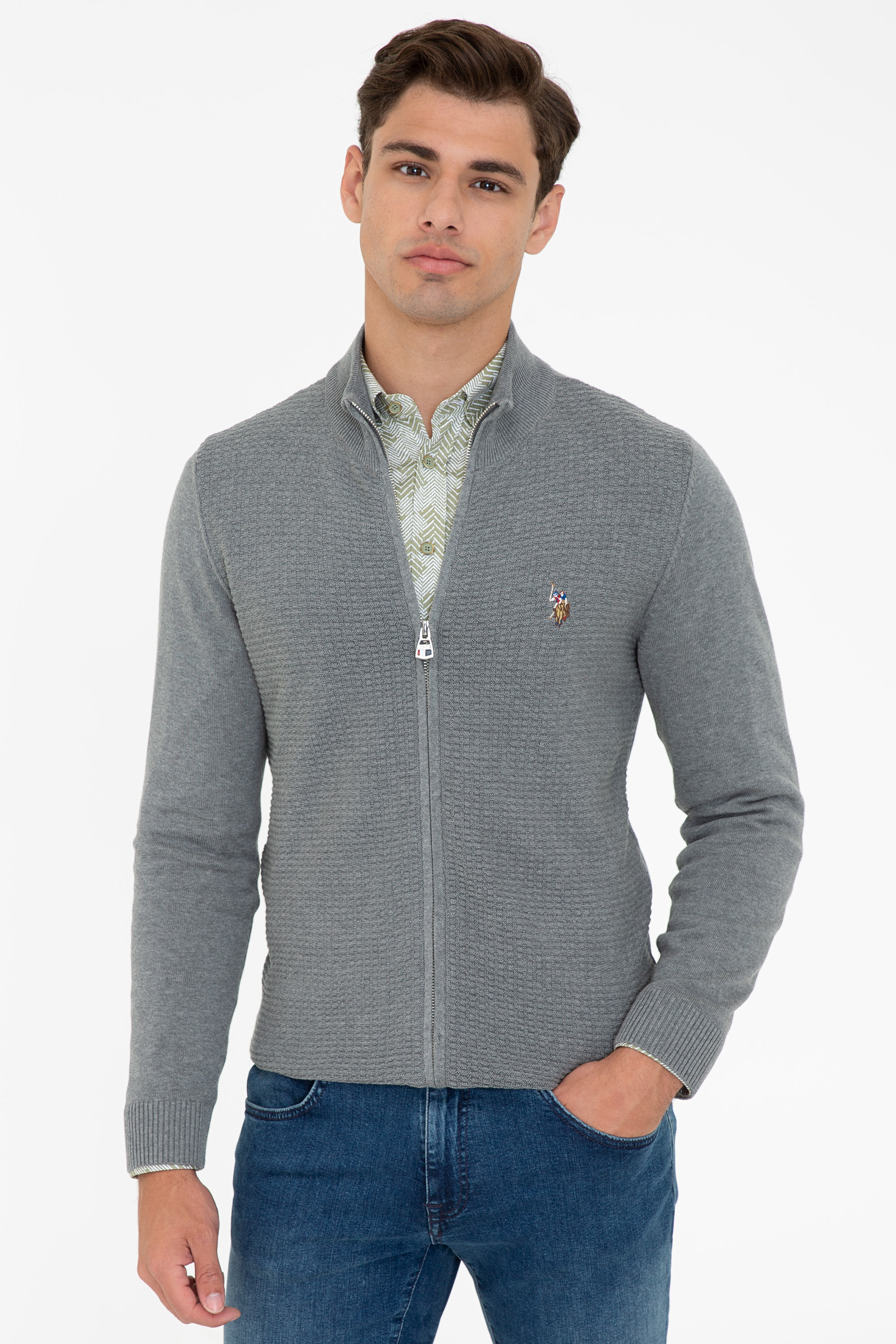 

Кардиган мужской G081SZ0TH0GUNNER-BSK21 U.S. POLO Assn. серый M, G081SZ0TH0GUNNER-BSK21