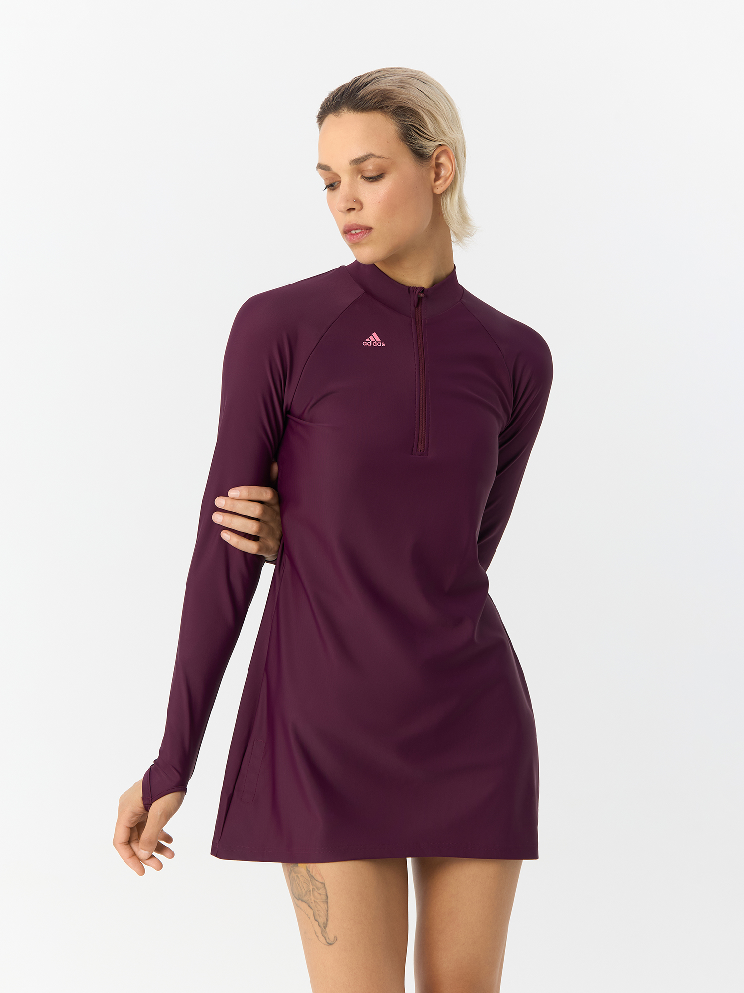 

Купальник слитный женский Adidas GV3346 фиолетовый 42 EU, Sleeve