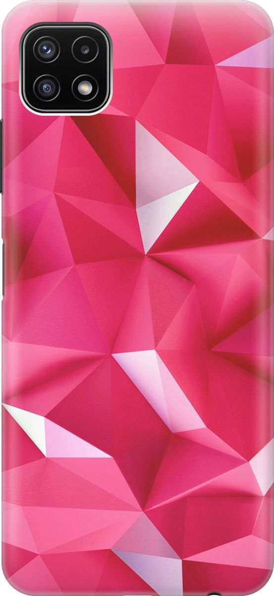 

Силиконовый чехол на Samsung Galaxy A22s 5G "Малиновые ромбы", Красный;розовый, 3911