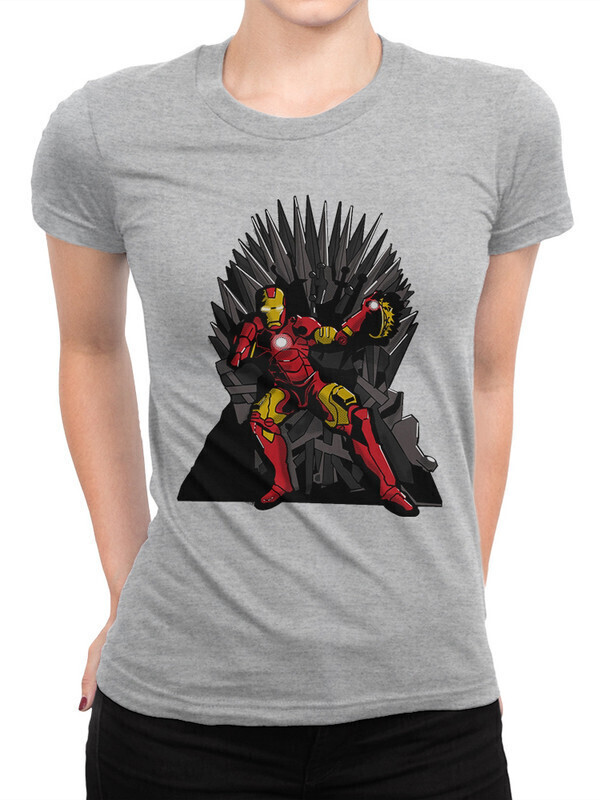 

Футболка женская Dream Shirts Тони Старк на Железном Троне 1001048-1 серая S, Серый, Тони Старк на Железном Троне 1001048-1
