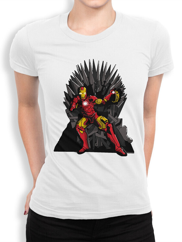 

Футболка женская Dream Shirts Тони Старк на Железном Троне 1001048-1 белая L, Белый, Тони Старк на Железном Троне 1001048-1
