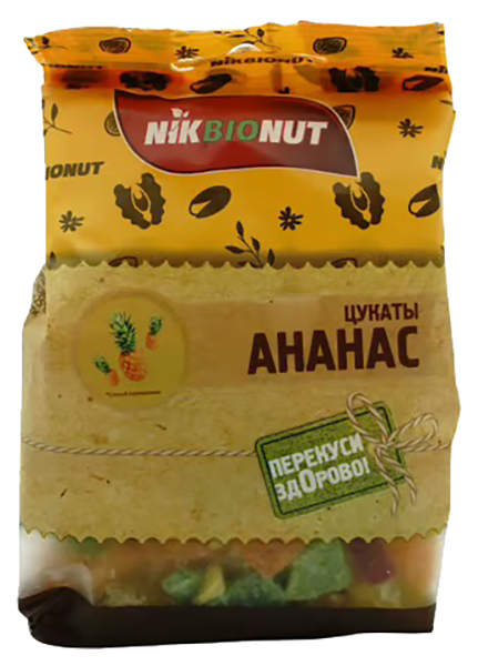 

Ананасы сушеные Nikbionut 180 г