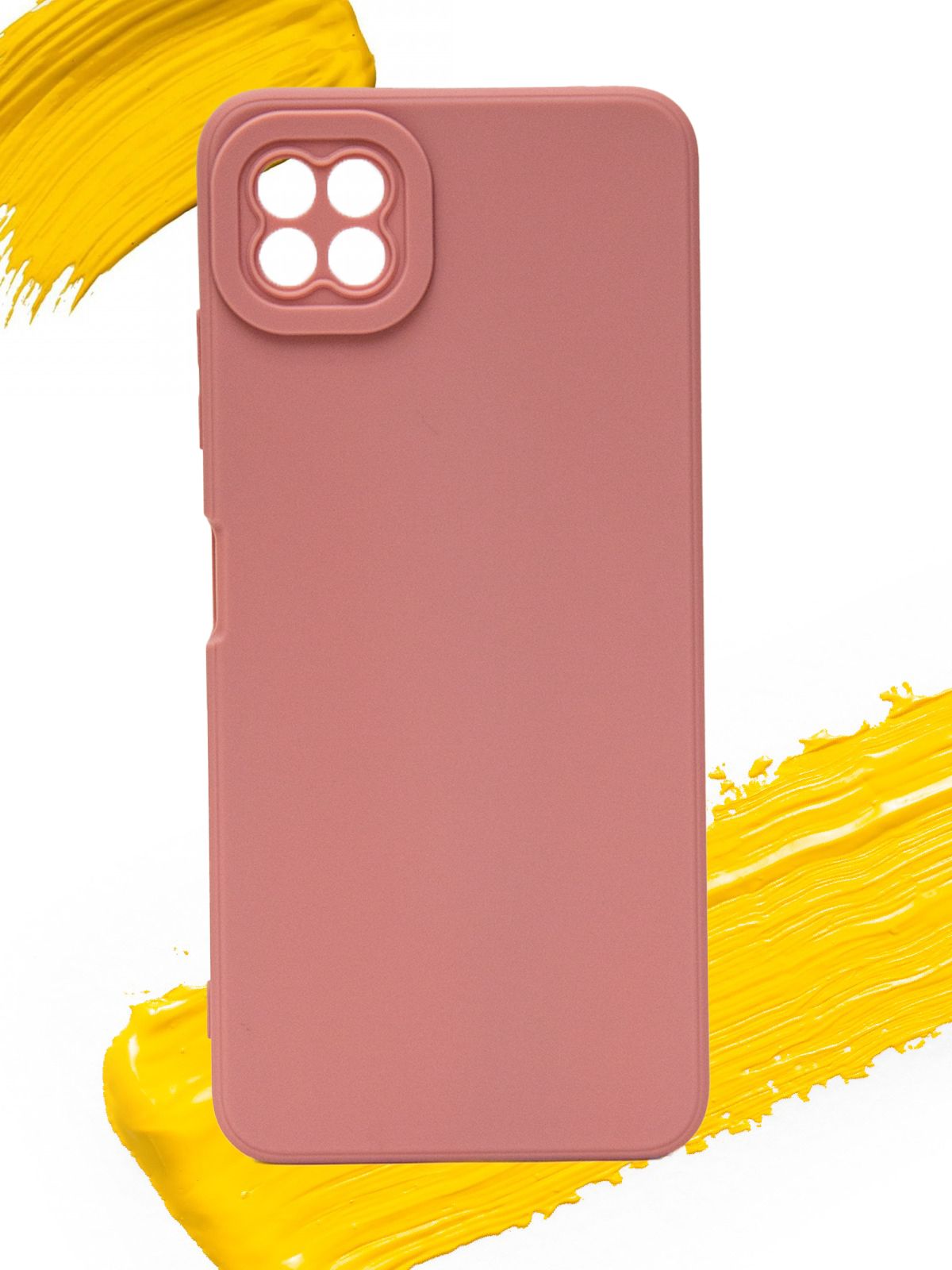 

Чехол для Samsung Galaxy A22s с защитой камеры, пудровый, Розовый, Silicone case