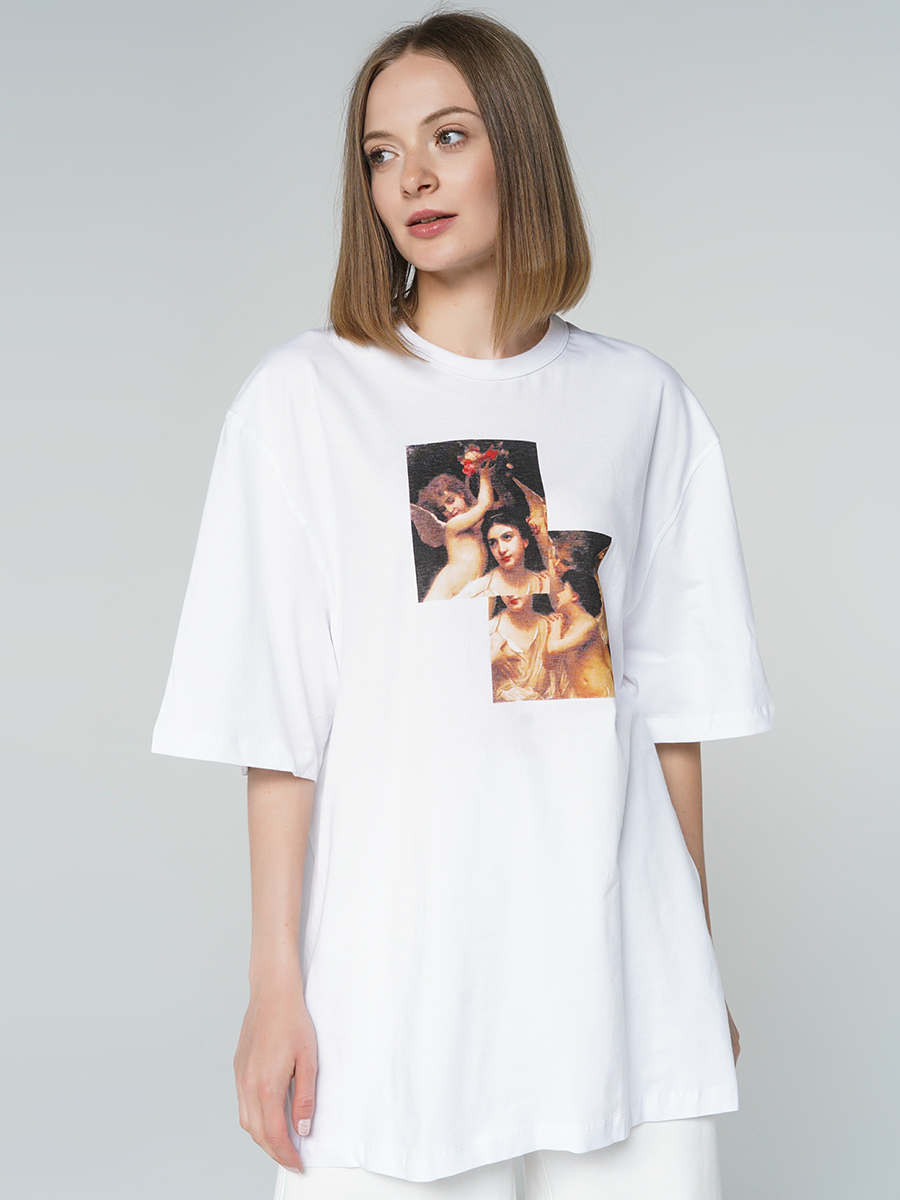 

Футболка женская ТВОЕ 83176 белая M-L, 83176