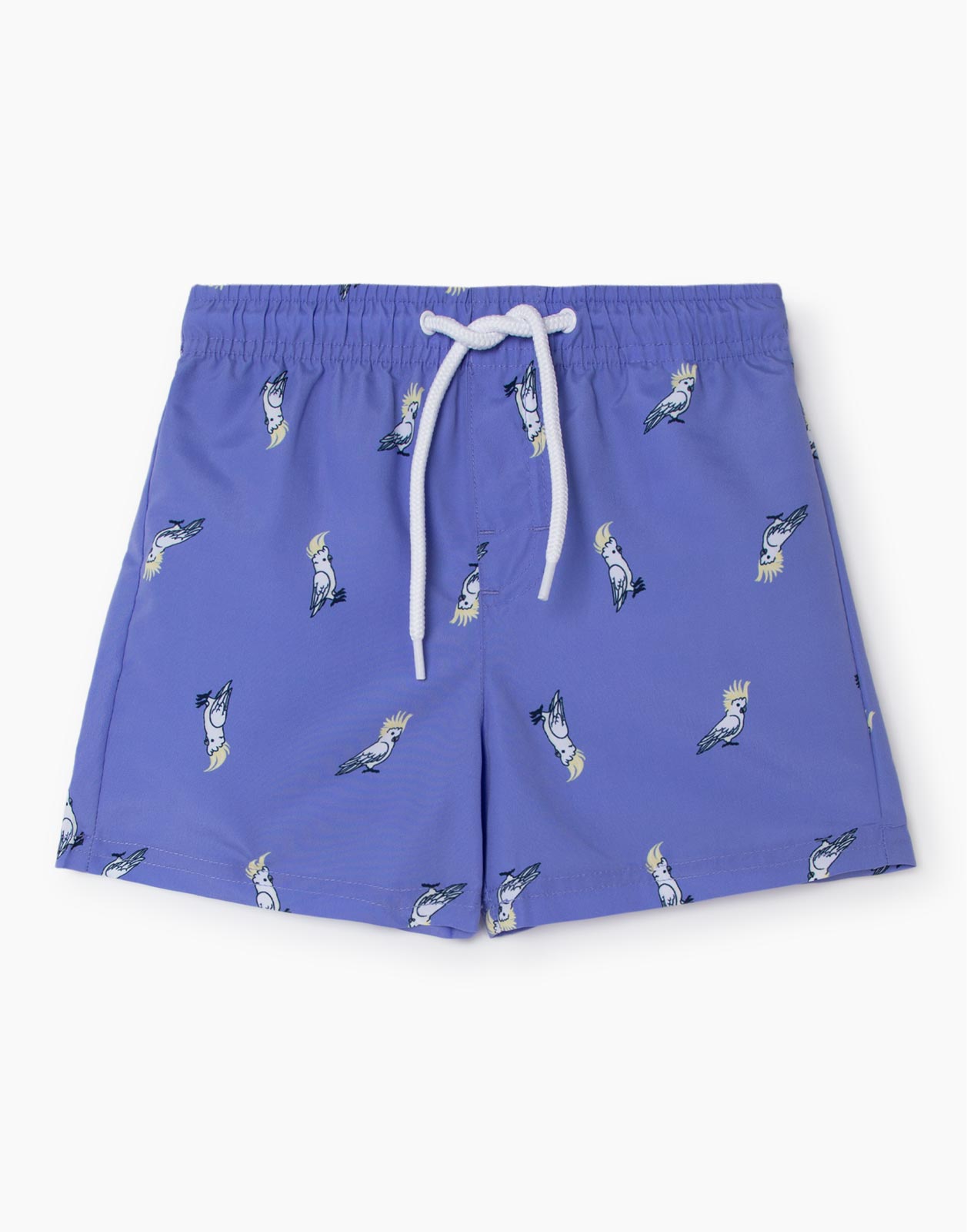 Сиреневые пляжные шорты с принтом для мальчика р.128