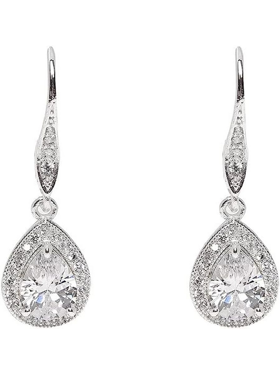 Серьги подвески из металла Anne Klein 60422582, кристалл